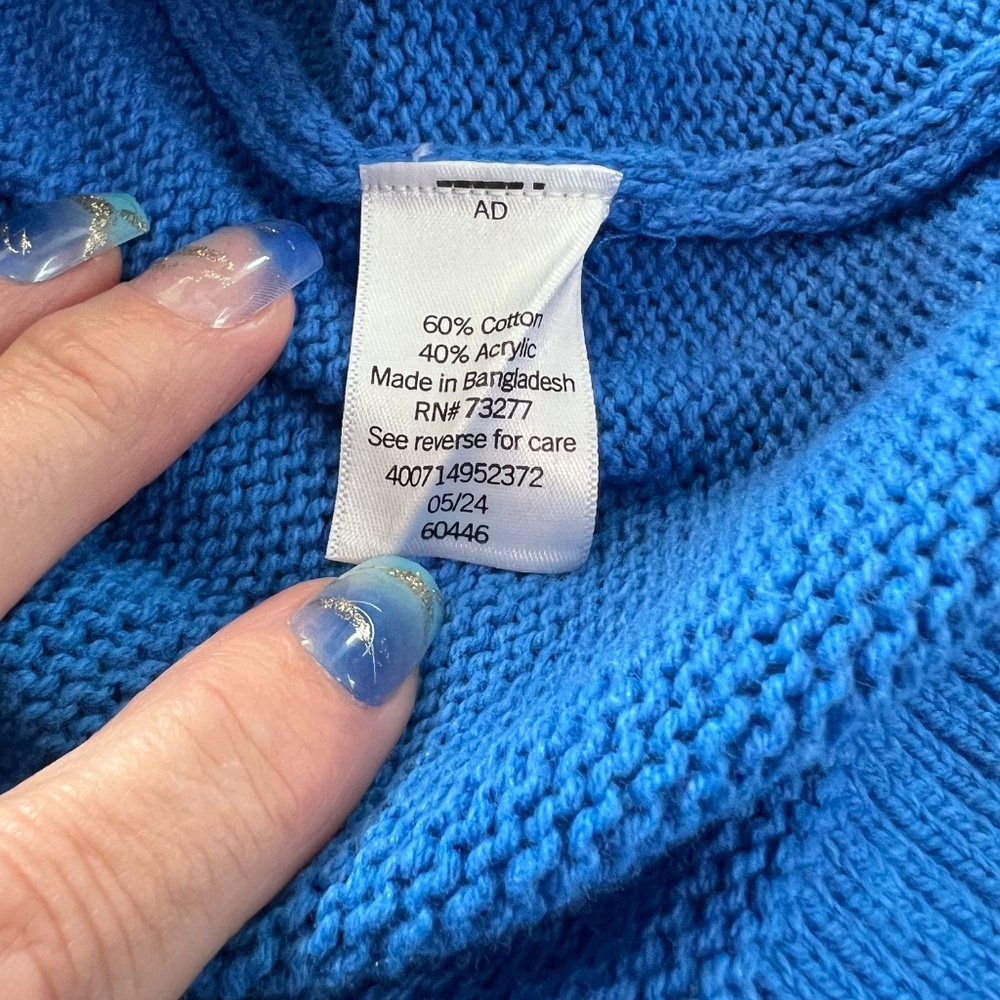π EUC SONOMA Cobalt Blue Long Sleeve Sweater | Sz 1X - Picture 6 of 7
